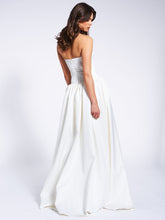 Load image into Gallery viewer, Umay White Drop Waist Satin Corset Bridal Gown
