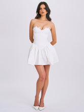 Load image into Gallery viewer, Sacha White Lace Drop Waist Corset Puffy Mini Dress
