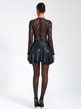 Load image into Gallery viewer, Maisie Black Lace Long Sleeve Bodysuit
