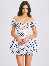Load image into Gallery viewer, Umika Polka Dots Bubble Hem Mini Dress
