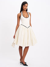 Load image into Gallery viewer, Natalie U Neck Halter Drop Waist Tweed Midi Dress
