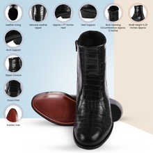 Load image into Gallery viewer, Jazzy Jackman Leather Print Ankle Length Boots
