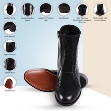 Load image into Gallery viewer, Jazzy Jackman Leather Print Ankle Length Boots
