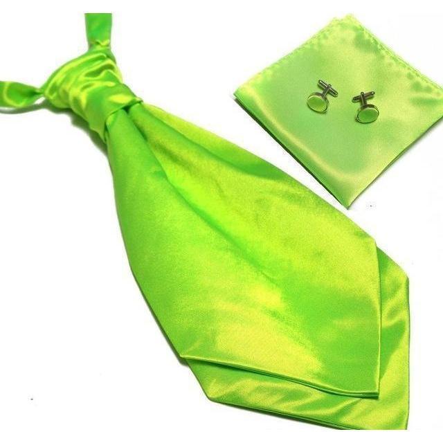 Ascot/Cravat Tie, Cufflinks & Pocket Square/Handkerchief Set