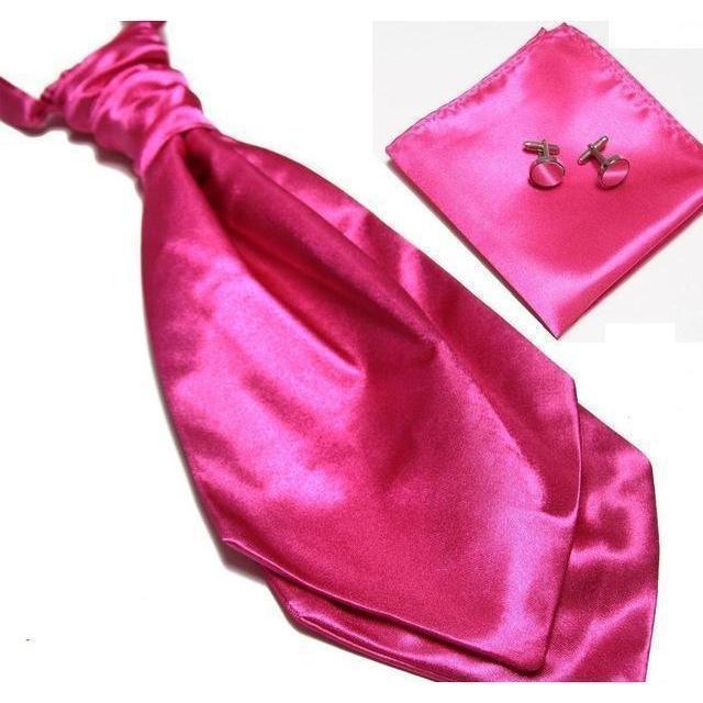 Ascot/Cravat Tie, Cufflinks & Pocket Square/Handkerchief Set