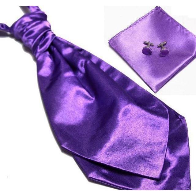 Ascot/Cravat Tie, Cufflinks & Pocket Square/Handkerchief Set