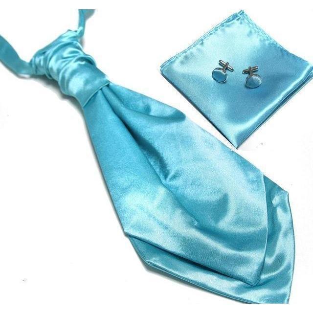Ascot/Cravat Tie, Cufflinks & Pocket Square/Handkerchief Set