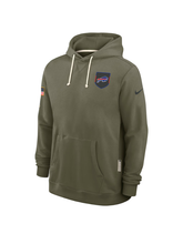 Load image into Gallery viewer, Carolina Panthers NFL Salute to Service 2025 Olive Green Hoodie
