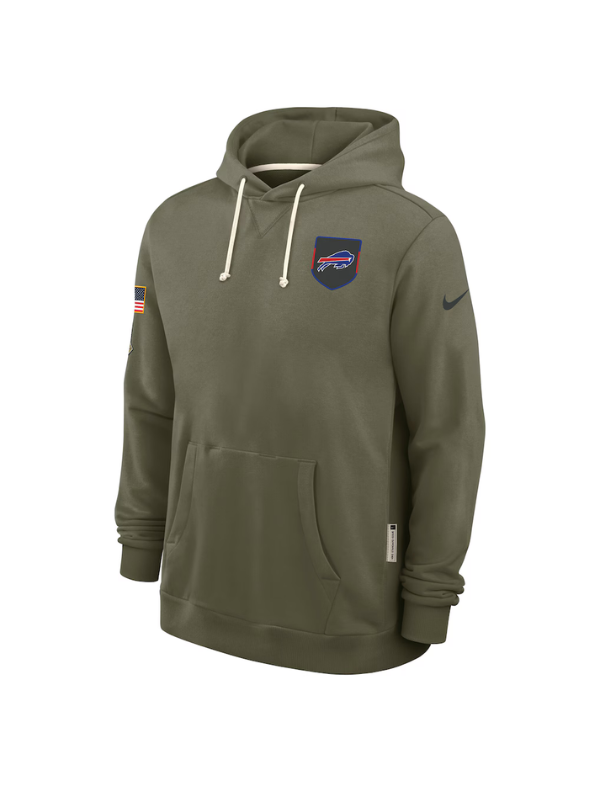 Carolina Panthers NFL Salute to Service 2025 Olive Green Hoodie