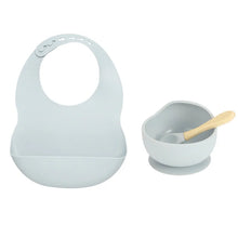 Load image into Gallery viewer, Colorful Silicone Feeding Set for Babies: Bib, Bowl, and Spoon
