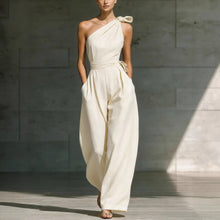 Load image into Gallery viewer, Women's Sleeveless Halter Neck Cinched Waist Slim Jumpsuit – 6 Colors S–2XL

