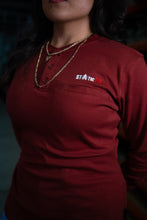 Load image into Gallery viewer, Women's FR 3-Button Henley - Wine Red
