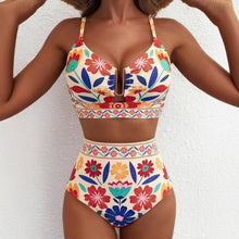 Load image into Gallery viewer, Women's Floral Print High-Waist U-Wire Bikini Set
