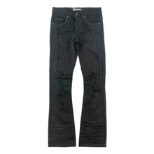 Load image into Gallery viewer, B1979 MAKOBI KIDS Jacob Stacked Jeans - Black

