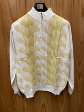 Load image into Gallery viewer, Stacy Adams 5104 Yellow/White Geometric Print Sweater | Quarter Zip
