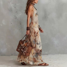 Load image into Gallery viewer, Women's Strapless Backless Floral Maxi Dress | French Vintage Fairy Skirt Beach Dress
