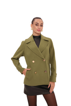 Load image into Gallery viewer, Sorrento Cashmere Blend Coat in Olive

