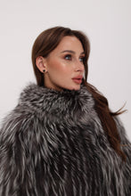 Load image into Gallery viewer, Reversible Genuine Silver Fox  Down Fill Coat
