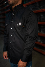 Load image into Gallery viewer, FR Western Style Pearl Snap - Black
