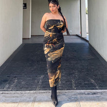 Load image into Gallery viewer, 🌞 Summer Strapless Printed Tube Dress – Slim Fit Bodycon Mini
