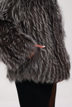 Load image into Gallery viewer, Reversible Genuine Silver Fox  Down Fill Coat
