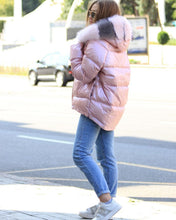 Load image into Gallery viewer, ⇆ Nicole Genuine Polar Fox Reversible Down Coat
