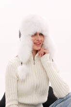 Load image into Gallery viewer, Genuine Polar Fox Fur Genuine Leather Hat
