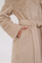 Load image into Gallery viewer, Faux Mink Effect Fur Hooded Coat
