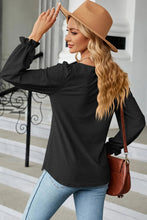Load image into Gallery viewer, 🌸 Round Neck Flounce Sleeve T-Shirt
