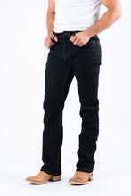 Load image into Gallery viewer, Holt Men&#39;s Jet Black Boot Cut Jeans
