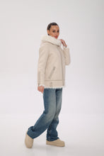 Load image into Gallery viewer, ⇆ Reversible Hooded Wool Blend Jacket
