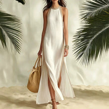 Load image into Gallery viewer, Striped Sleeveless Split Maxi Dress – Vacation &amp; Casual Linen Dress
