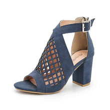 Load image into Gallery viewer, Fish Mouth Sandals : Chunky High Heels
