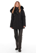 Load image into Gallery viewer, Onyx Genuine Fox Fur Vest-Lined Wool Blend Parka

