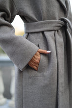 Load image into Gallery viewer, Classic Wool Blend Coat in Grey
