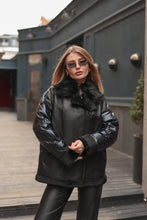 Load image into Gallery viewer, Genuine Lamb Leather Fox Fur Coat
