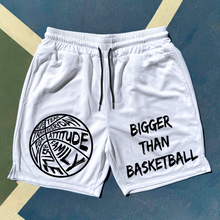 Load image into Gallery viewer, Bigger Than Basketball - Shorts - White

