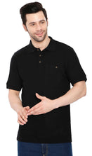 Load image into Gallery viewer, Men's Short Sleeve Pique Polo Shirt in Cotton Blend with Front Pocket
