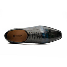 Load image into Gallery viewer, BLUE Crocodile Oxford Shoes Goodyear Norwegian 8015
