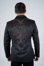 Load image into Gallery viewer, Men's Double Button Rhinestone Black Blazer
