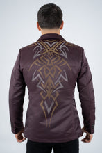 Load image into Gallery viewer, Men's Double Button Rhinestone Wine Blazer
