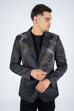 Load image into Gallery viewer, Men's Double Button Rhinestone Black Blazer
