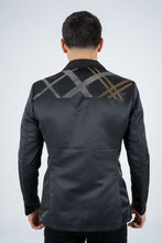 Load image into Gallery viewer, Men's Double Button Rhinestone Black Blazer
