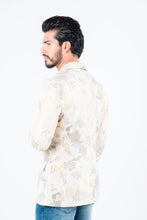 Load image into Gallery viewer, Men's Double Button Beige Flowers Print Blazer
