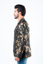 Load image into Gallery viewer, Men's Double Button Brown Flowers Print Blazer
