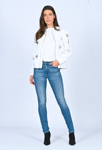 Load image into Gallery viewer, Star Bomber Jacket-  White
