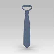 Load image into Gallery viewer, Blue Jerusalem Cross Necktie with White Accents
