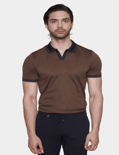 Load image into Gallery viewer, TheMercerized Cotton Open Polo (Chocolate)
