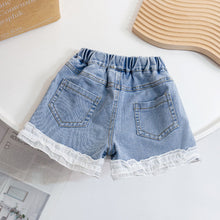 Load image into Gallery viewer, Girls' Summer Bowknot Denim Shorts | For Ages 1-5 Years- # BAAA1B11010012 &amp; GIAA21410017
