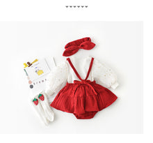 Load image into Gallery viewer, Baby Girl Princess Wind Romper Dress | Red | For Newborn - # BAAA1B1110002
